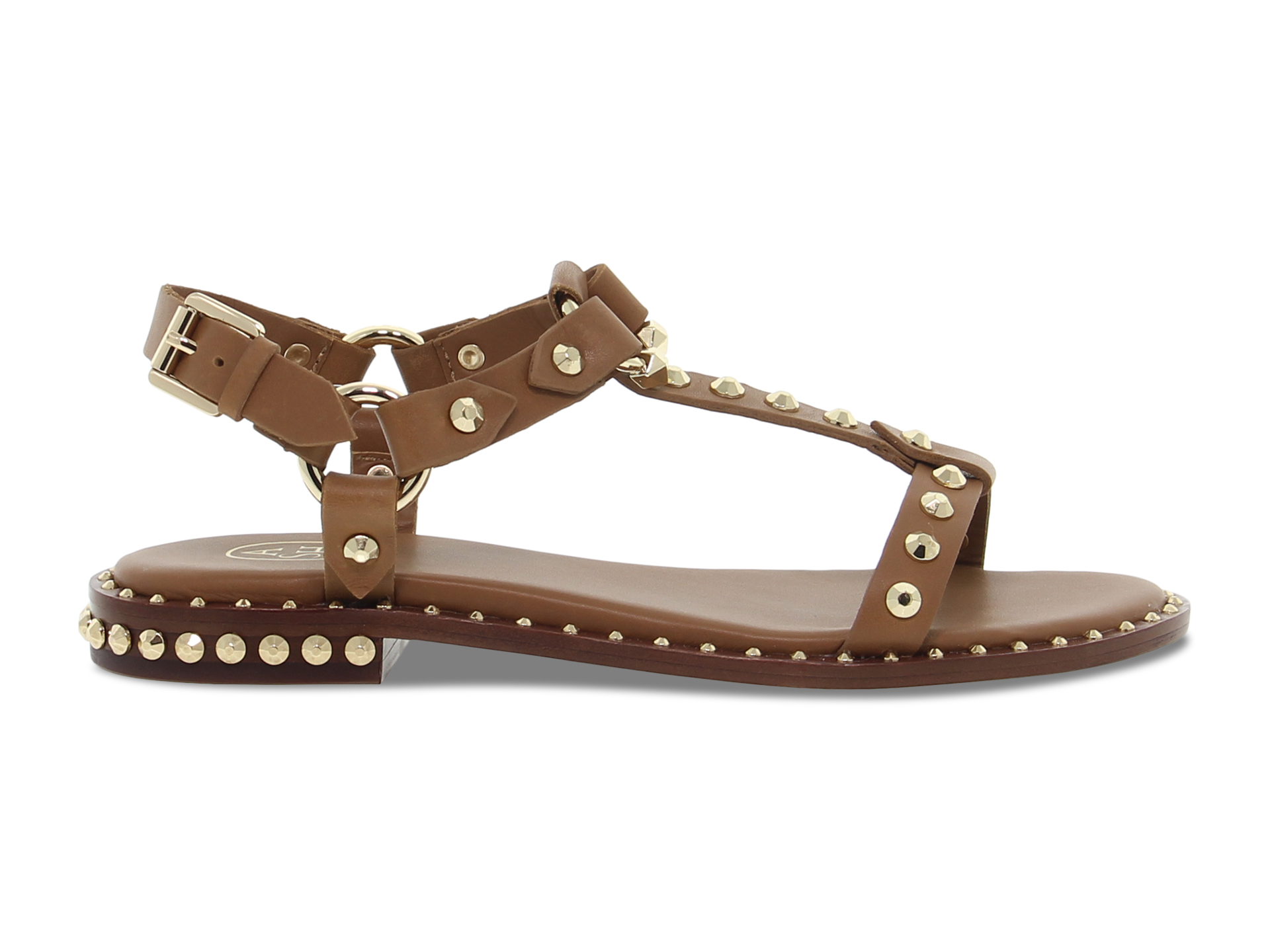 Sandalo basso Ash PATSY BRASIL in pelle cuoio e oro Donna