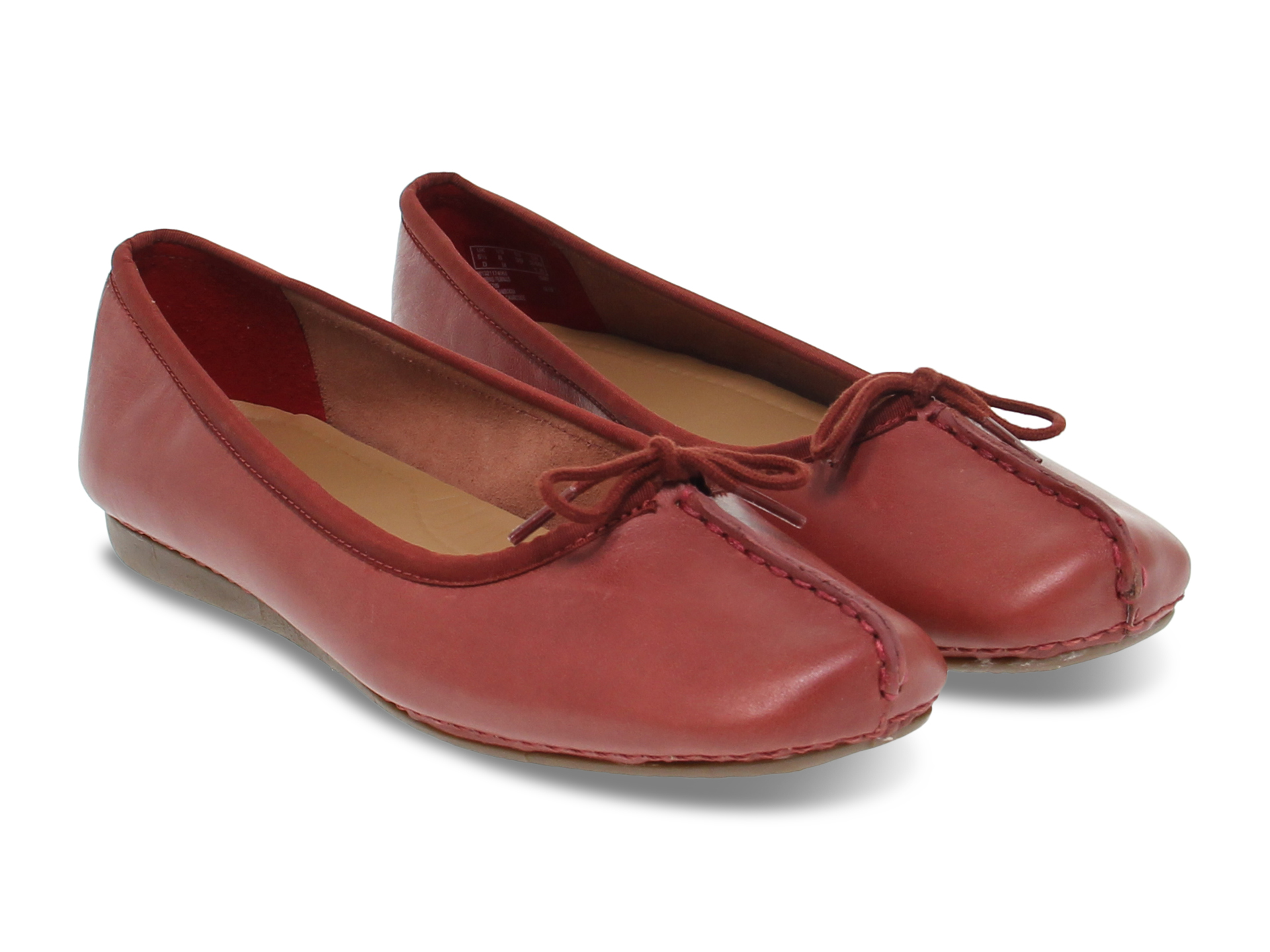 Flat shoe Clarks FRECKLE M in rust leather Women�s Shoes