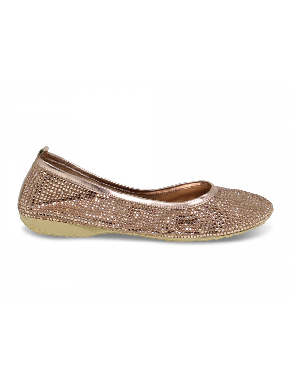 Scarpa bassa Alberto Venturini BALLERINA in crystal e laminato rame