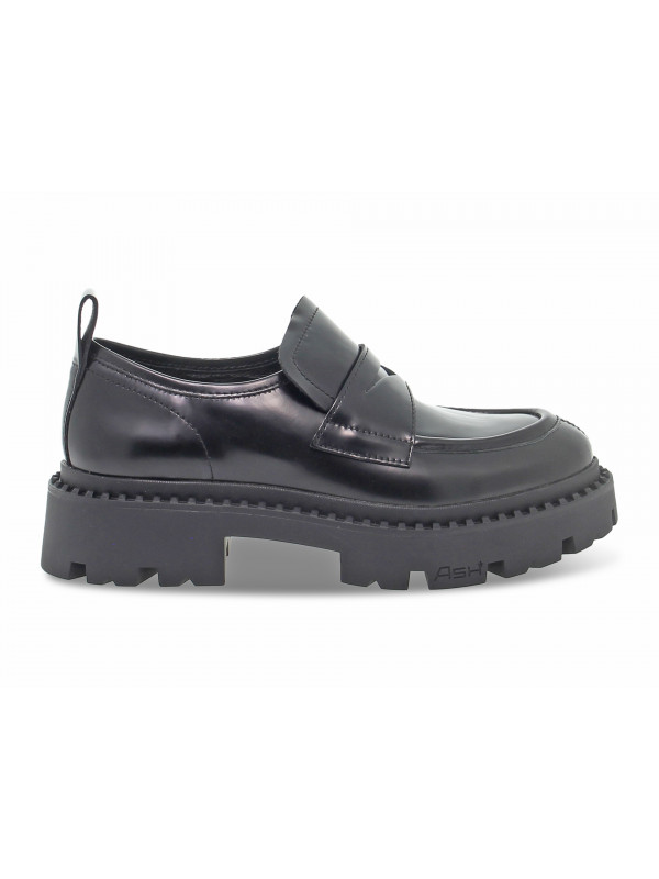 Scarpa bassa Ash PLATO' in spazzolato nero