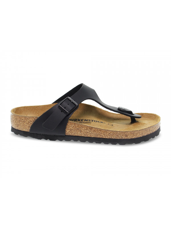 Sandalo basso Birkenstock GIZEH in birkoflor nero