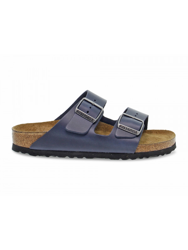 Sandalo basso Birkenstock ARIZONA in pelle blu