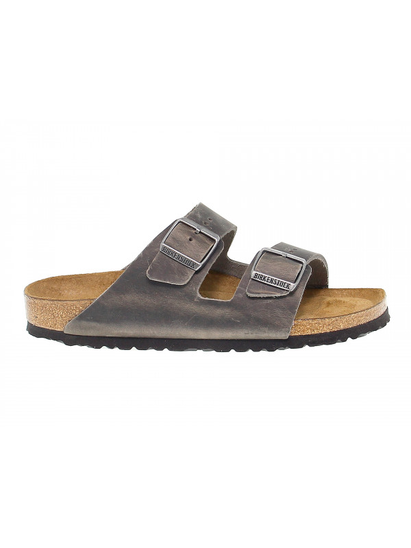 Sandalo Birkenstock ARIZONA in pelle grigio