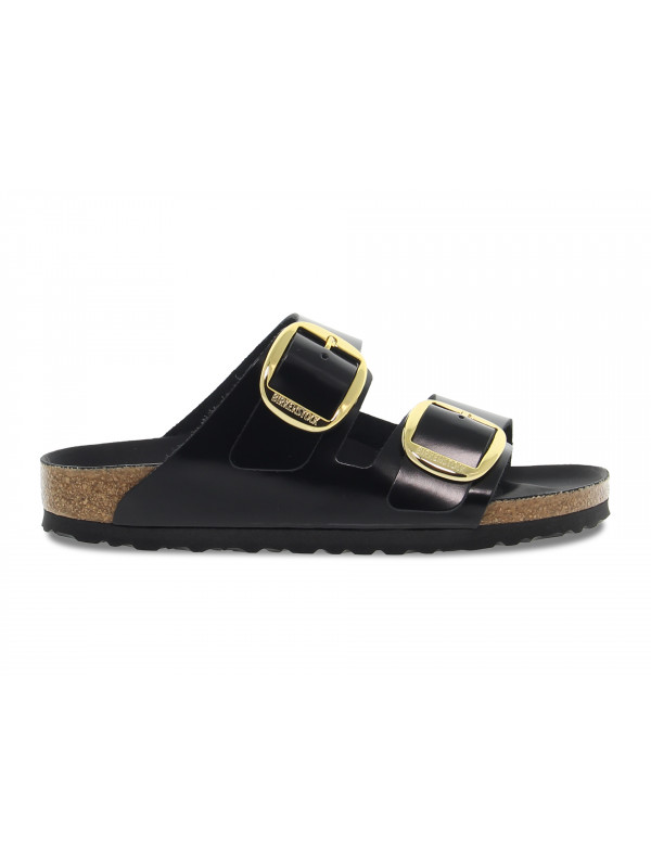 Sandalo basso Birkenstock ARIZONA BIG BUCKLE in pelle e vernice nero