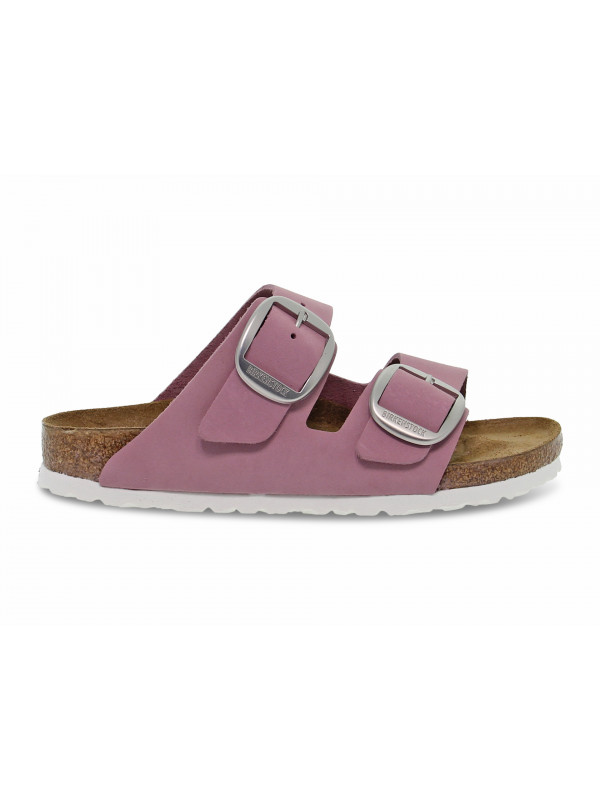 Sandalo basso Birkenstock ARIZONA BIG BUCKLE in nabuk rosa