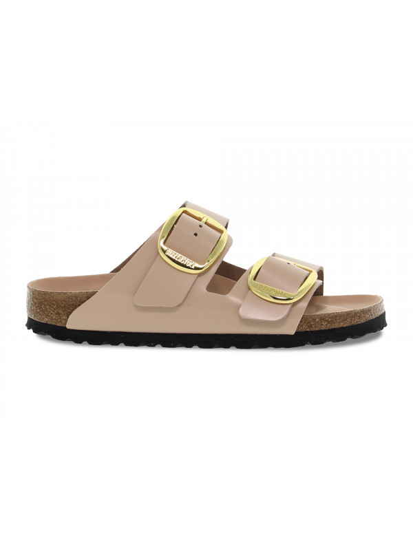 Sandalo basso Birkenstock ARIZONA BIG BUCKLE in pelle e vernice beige