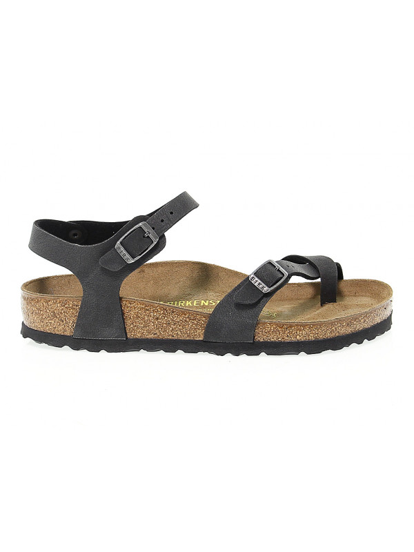 Sandalo basso Birkenstock TAORMINA in birkoflor e nabuk nero