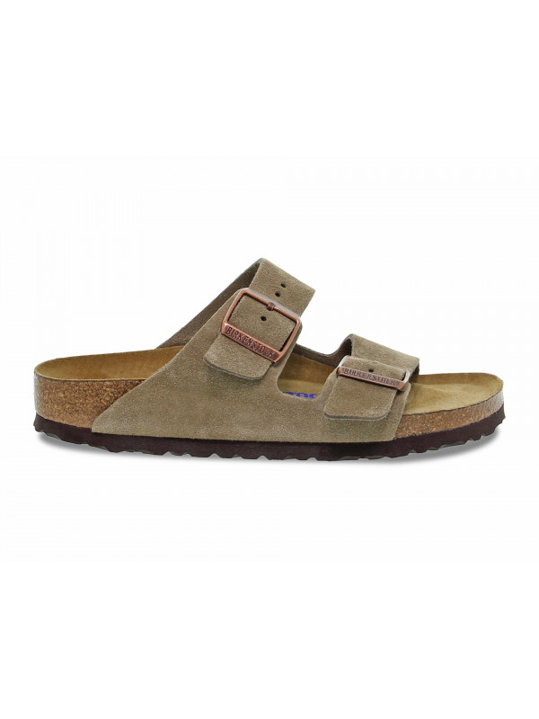 Sandalo basso Birkenstock ARIZONA SOFT FOOTBED in camoscio taupe