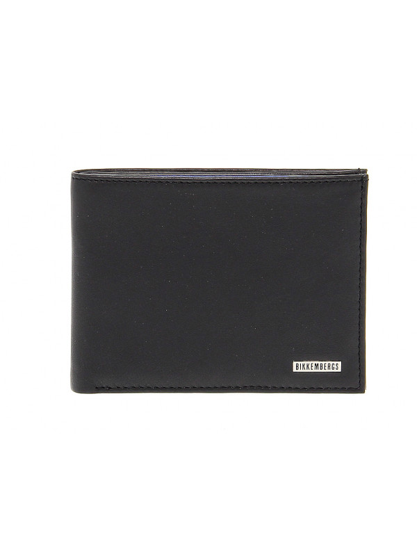 Portafoglio Bikkembergs WALLET METAL PLATE in pelle