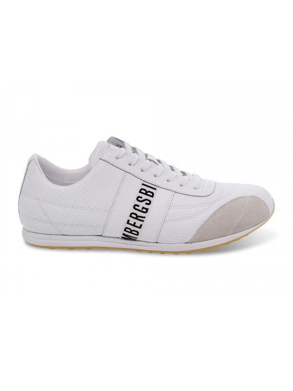 Sneakers Bikkembergs BARTHEL LOW TOP LACE UP SOCCER in nappa e camoscio bianco