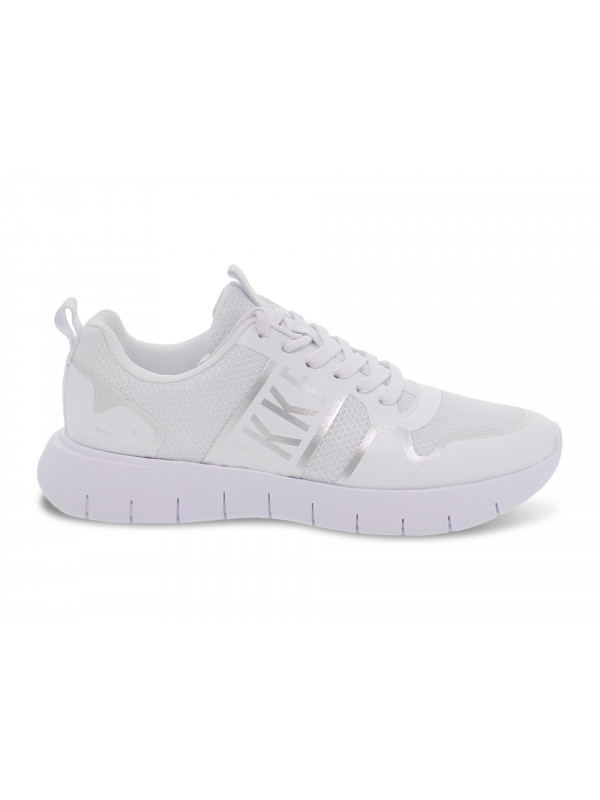 Sneakers Bikkembergs FREDERIC LOW TOP LACE UP in tessuto e gommato bianco e argento