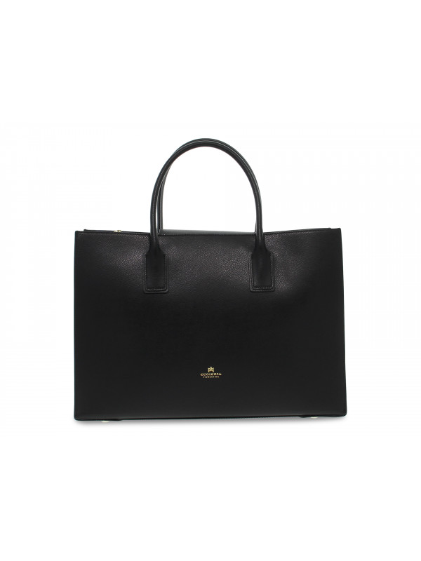 Borsa a mano Cuoieria Fiorentina ALICE BIG TOTE BAG SQUADRATA in pelle nero