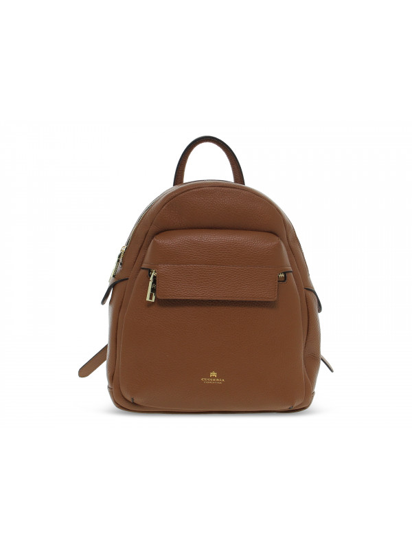 Zaino Cuoieria Fiorentina ZAINO VELVET GRANDE CON DOPPIA CHIUSURA in pelle cuoio Guidi Calzature Nuova Collezione Autunno Inverno 2024 Guidi Calzature