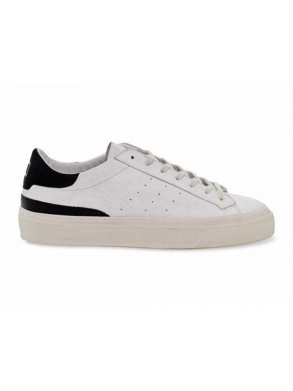 Sneakers D.A.T.E. SONICA CALF in pelle bianco e nero