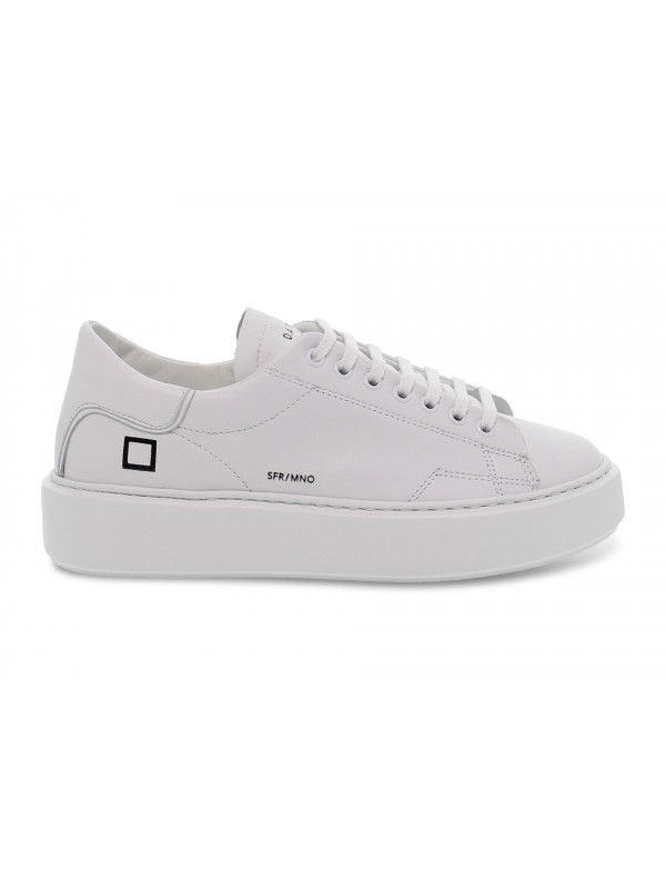 Sneakers D.A.T.E. SFERA MONO in pelle bianco