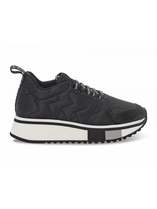 Sneakers Fabi MONCLER in nylon e camoscio nero