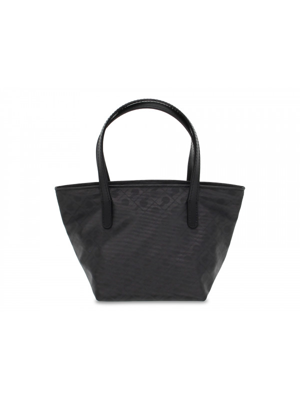Shopping bag Gherardini EASY SHOPPING BAG MINI in tessuto e pelle nero