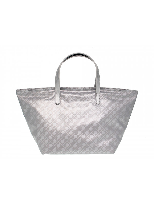 Shopping bag Gherardini EASY SHOPPING BAG GRANDE in tessuto e pelle grigio