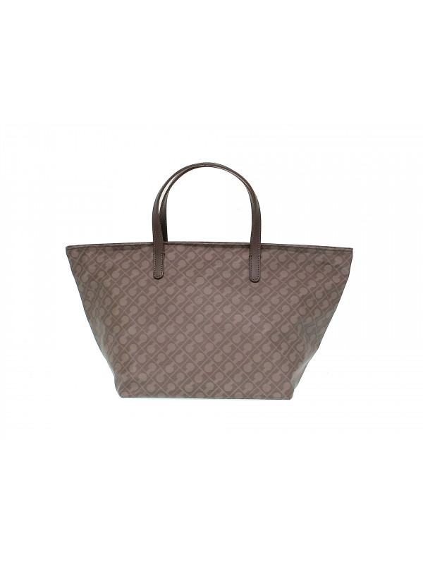 Shopping bag Gherardini EASY SHOPPING BAG GRANDE in tessuto e pelle roccia
