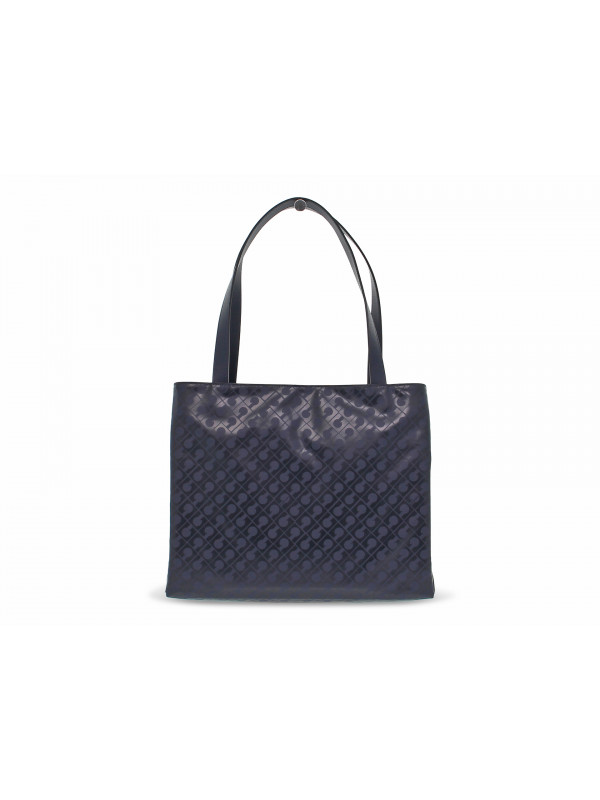 Shopping bag Gherardini SOFTY SHOPPING BAG MEZZANOTTE in tessuto e pelle blu