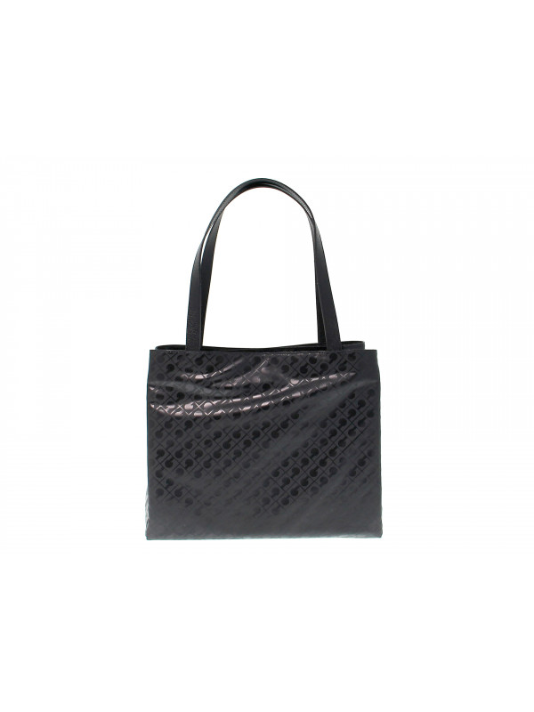 Shopping bag Gherardini SOFTY SHOPPING BAG in tessuto e pelle nero