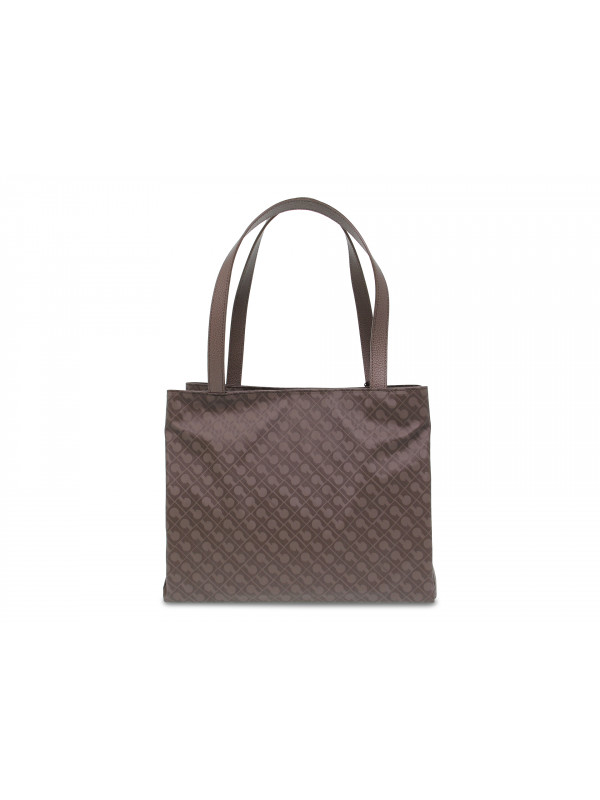 Shopping bag Gherardini SOFTY SHOPPING BAG in tessuto e pelle roccia