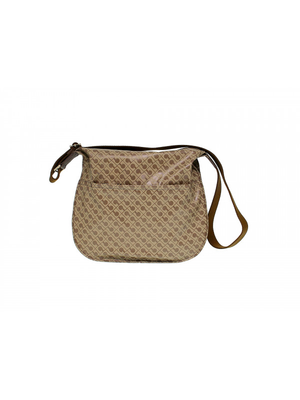 Borsa a tracolla Gherardini SOFTY CROSS BODY in tessuto e pelle testa di moro