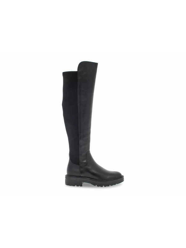 Stivale Guess CARMEN in pelle e tessuto nero Guidi Calzature Nuova Collezione Autunno Inverno 2024 Guidi Calzature