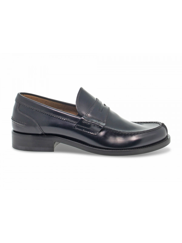 Mocassino Guidi Calzature COLLEGE GLOSS in spazzolato blu