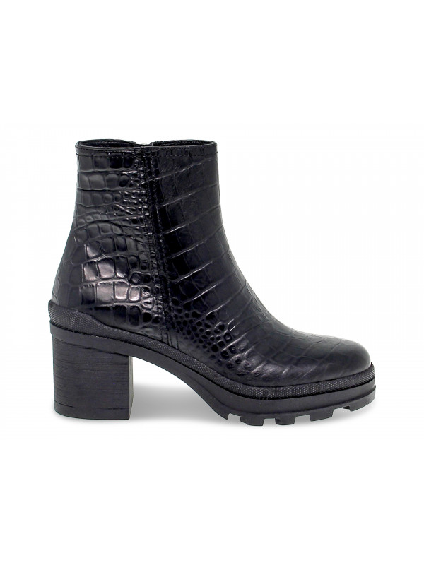 Tronchetto Janet Sport in cocco e stampato nero Guidi Calzature Nuova Collezione Autunno Inverno 2024 Guidi Calzature