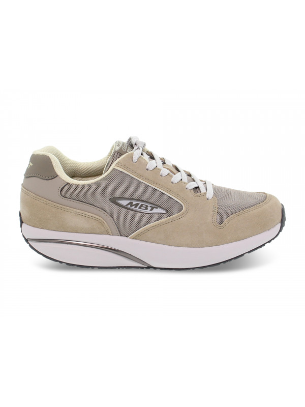 Sneakers MBT 1997 ACTIVE CLASSIC M in camoscio e tessuto taupe e grigio chiaro