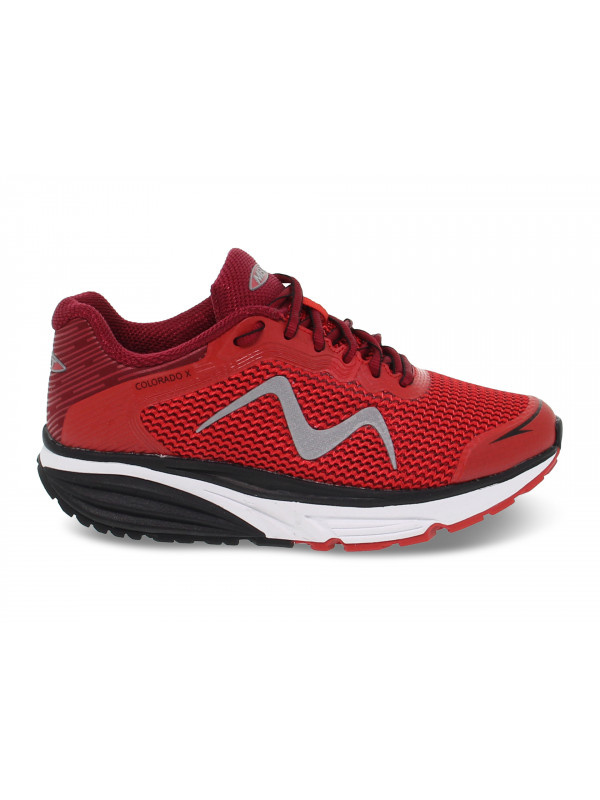 Sneakers MBT COLORADO X W in nylon e ecopelle rosso e grigio