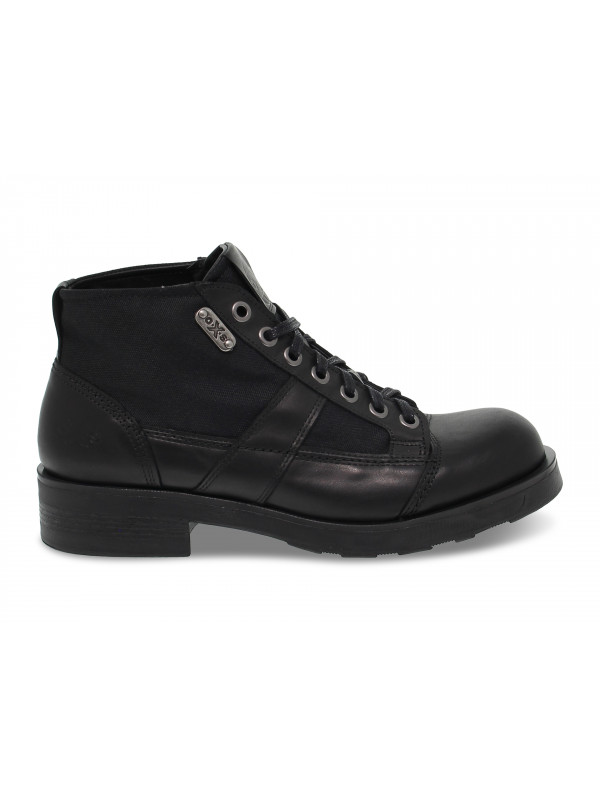 Tronchetto OXS FRANK 1900 in pelle e nylon nero