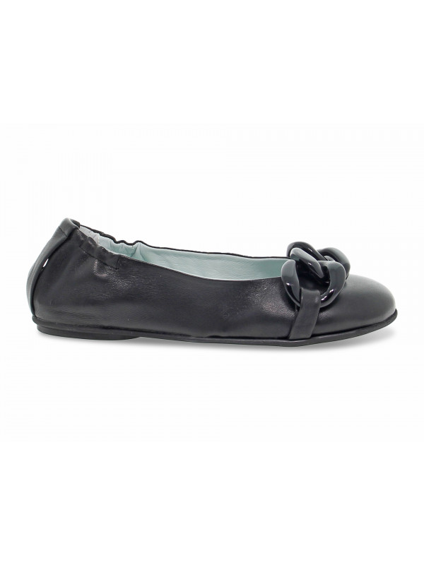 Scarpa bassa Poesie Veneziane GUCCI FLAT in pelle nero