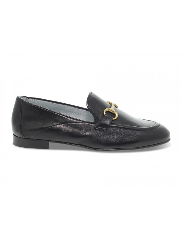 Scarpa bassa Poesie Veneziane GUCCI DANDY MOCASSINO in pelle nero e oro