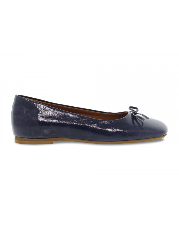 Scarpa bassa Poesie Veneziane GUCCI FLAT in vernice blu