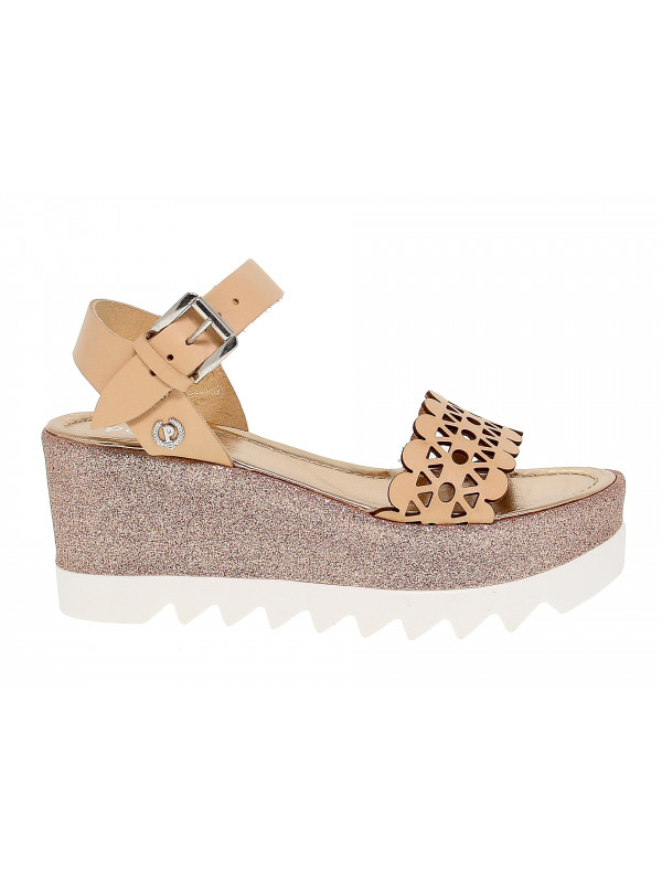 sandali con zeppa pollini