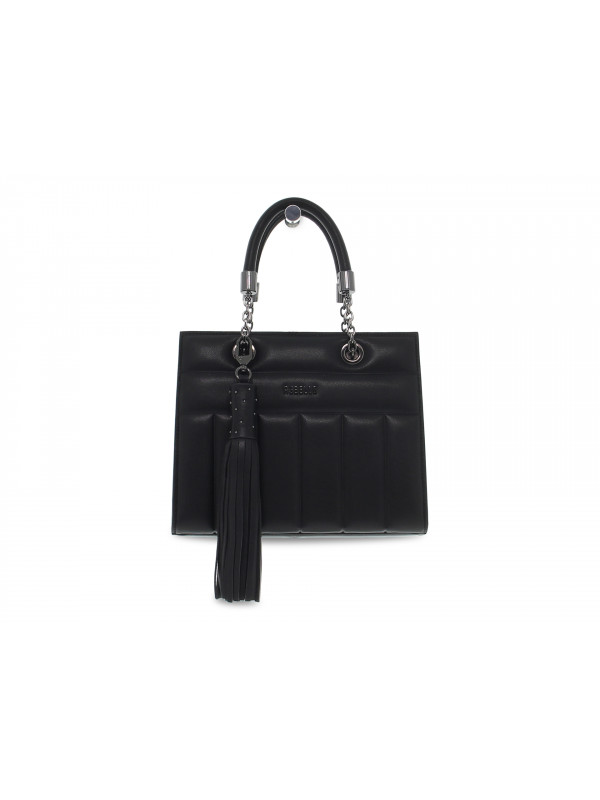 Shopping bag Rebelle AMBROSIA S NAPPA ROMANTIC GOTH in nappa nero