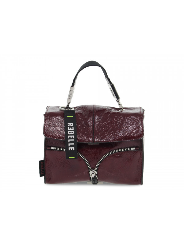 Borsa a tracolla Rebelle BONNIE MINI BAG NAPLAK in vernice prugna