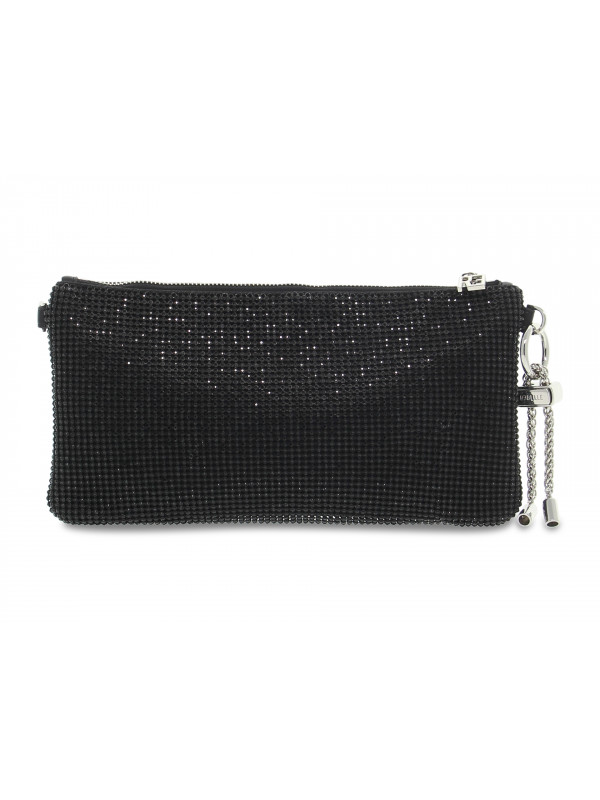 Pochette Rebelle BRIGHTY POCHETTE MINI CRYSTAL BLACK in crystal nero