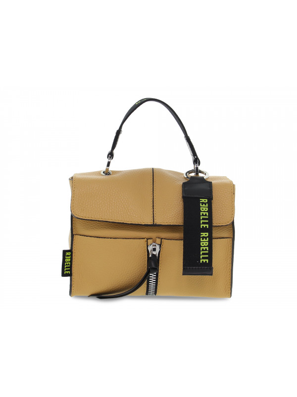 Borsa a tracolla Rebelle CHLOE MINI BAG DOLLARO AMBER in pelle beige