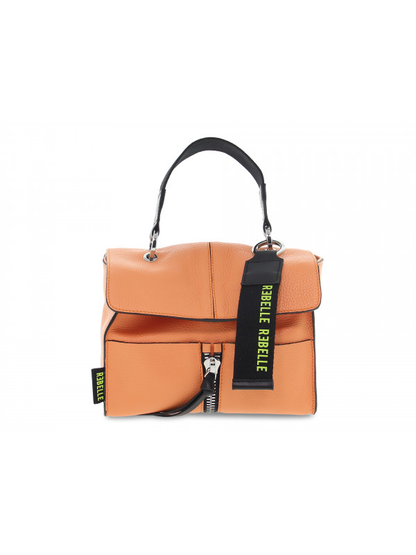 Borsa a tracolla Rebelle CHLOE MINI BAG DOLLARO SALMON in pelle arancio