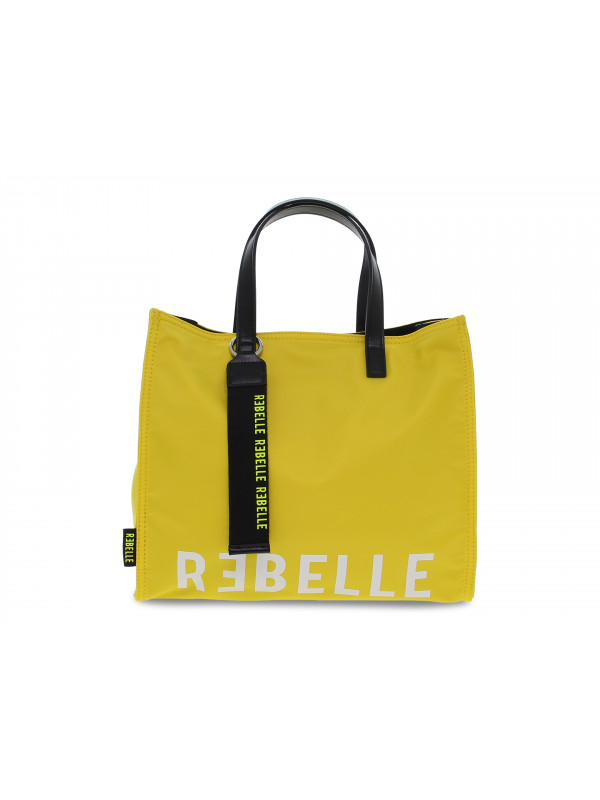 Shopping bag Rebelle ELECTRA SHOP M NYLON POLLEN in nylon giallo e bianco