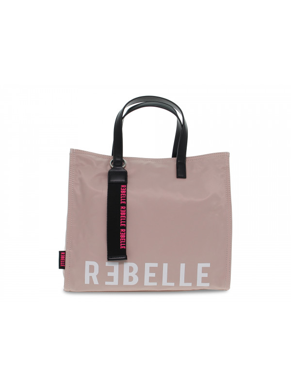 Shopping bag Rebelle ELECTRA SHOP M NYLON PETAL in nylon rosa e bianco