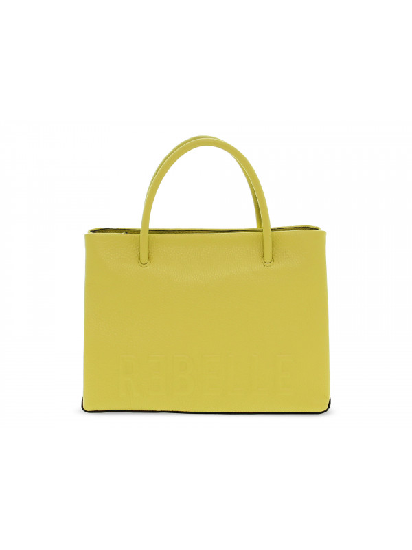 Borsa a mano Rebelle JOY SHOPPER M DOLLARO LIME in pelle lime