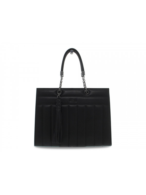 Shopping bag Rebelle NIMUE L NAPPA ROMANTIC GOTH in nappa nero