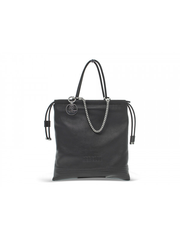 Shopping bag Rebelle SEIKO SHOPPING DOLLARO BLACK in pelle nero