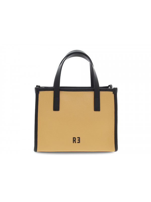 Shopping bag Rebelle VIRTUS SHOPPING S DOLLARO AMBER in pelle senape e nero