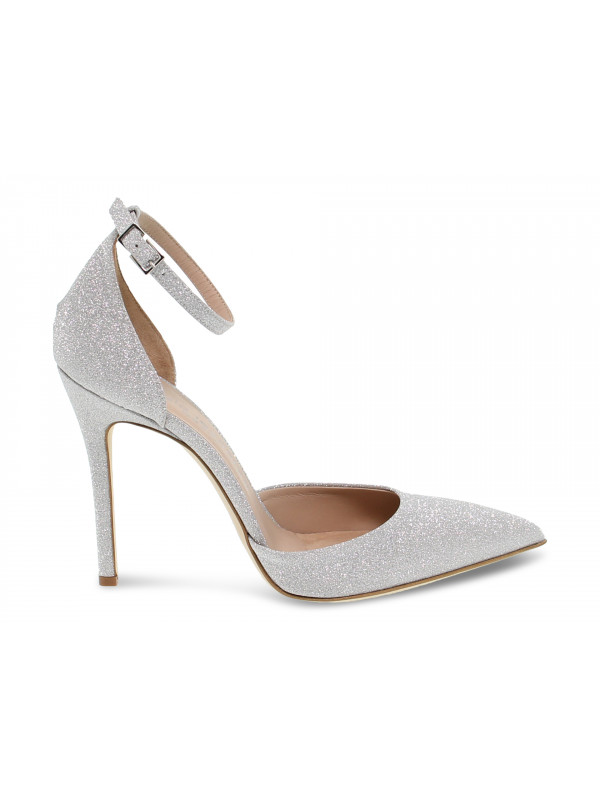 scarpe tacco argento