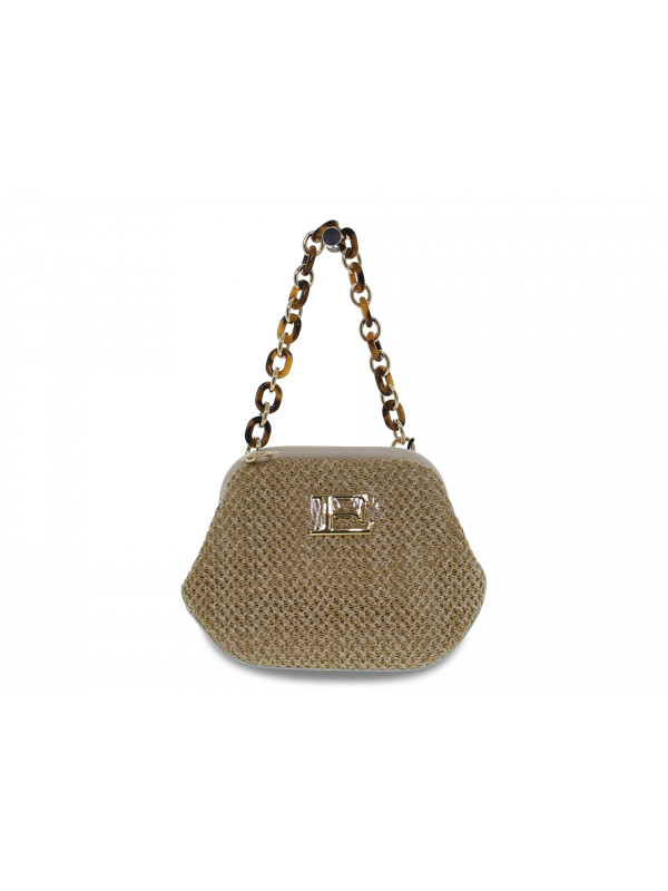 Borsa a tracolla Ermanno Scervino CROSSBODY JENEESIS STRAW in raffia e ecopelle beige